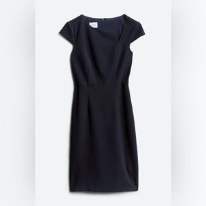 NWT DM Connection Sz 12 Navy Blue Knit Midi Cocktail Valentines Day Date Dress
